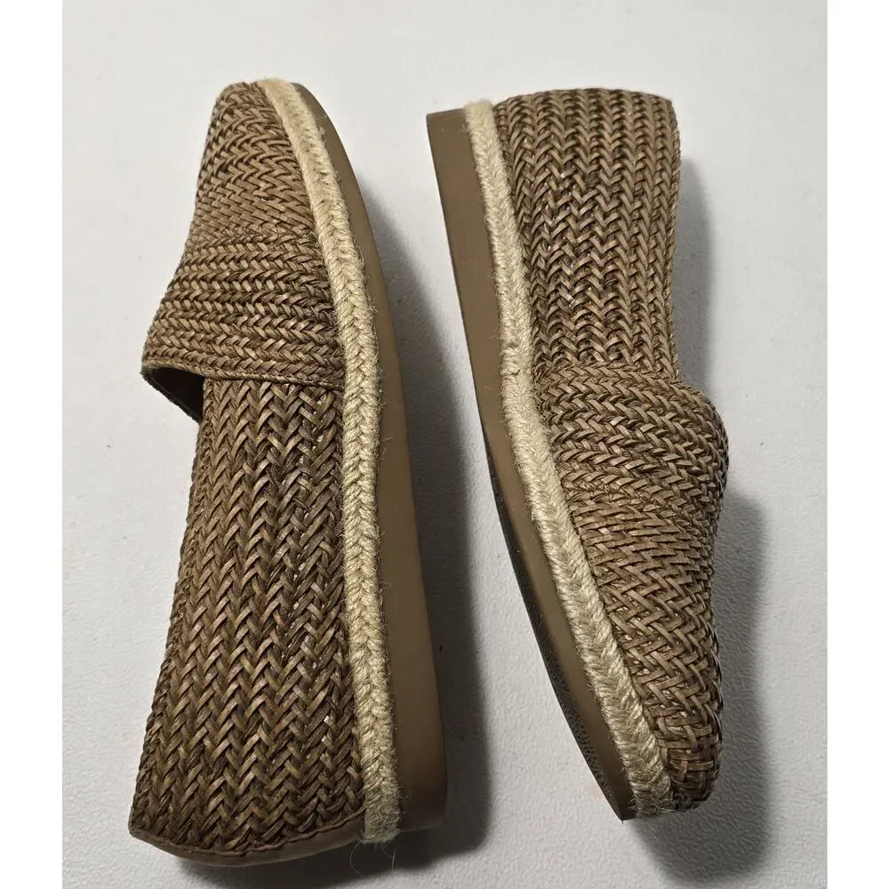 Paul Green Lori Slip On Espadrilles Tan Woven Comfort Shoes Women's US 6/UK 3.5